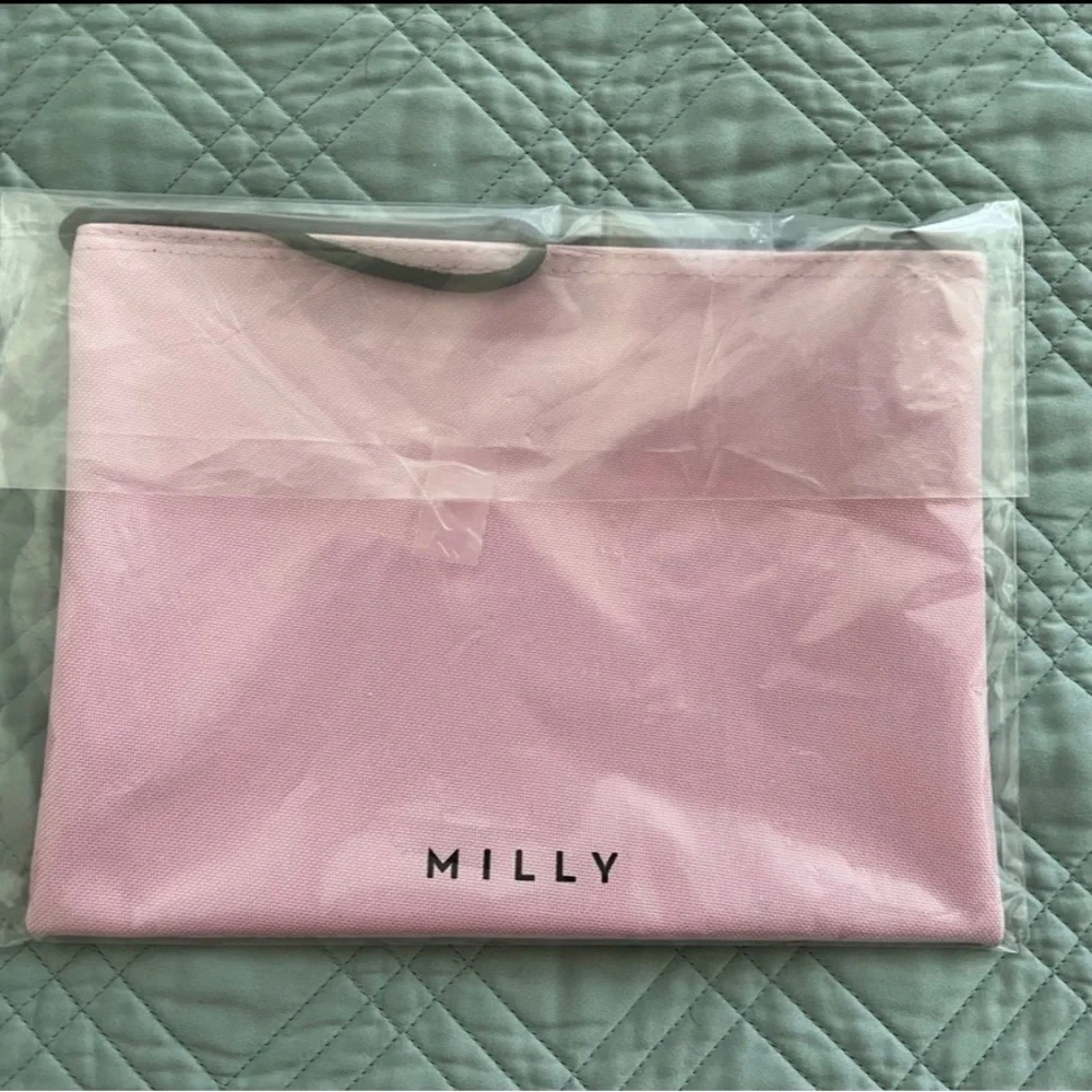 NEW Milly Haute Mess Beach Please Slay All Day Resting Face Pouch Clutch Bag